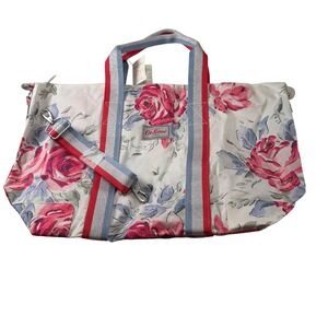 Cath Kidston Foldaway Overnight Bag Birthday Rose Vintage Cream Floral NWT